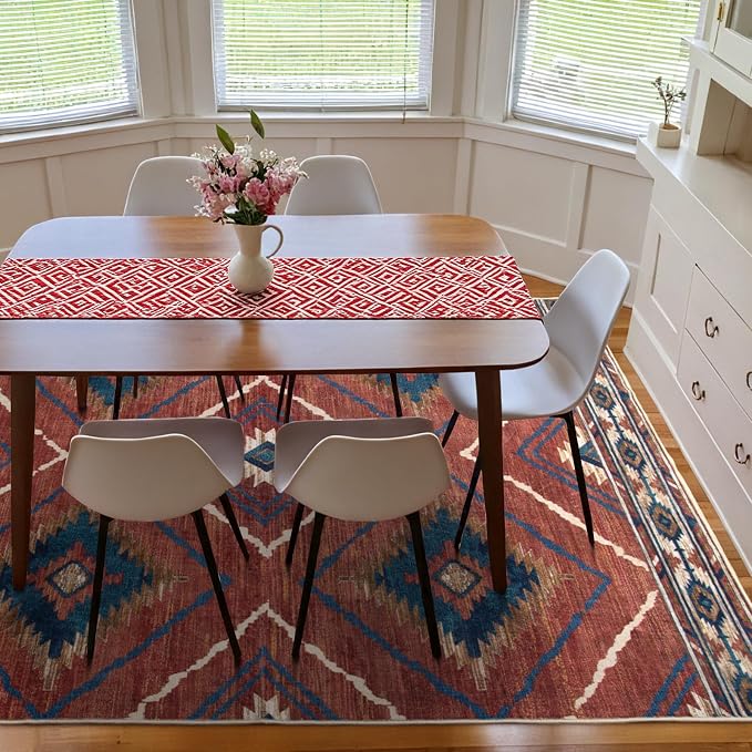 BESTSWEETIE Area Rug 2x4 Rug Machine Washable Non-Slip Low Pile Print Pattern - Image 6