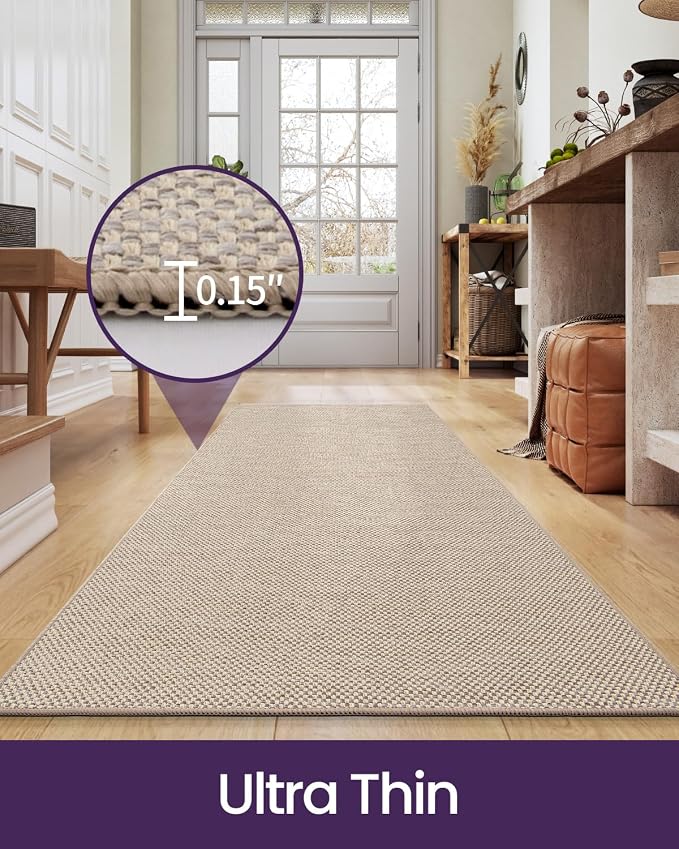DEXI Hallway Runner Rug 2'4"x12', Non Slip Rubber Backed Runners Carpet - Image 4