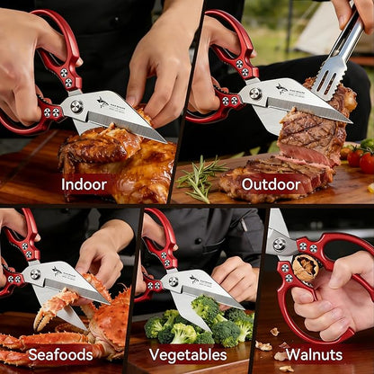 MAD SHARK Heavy Duty Kitchen Scissors, Dishwasher Safe All Purpose Kitchen - Image 4