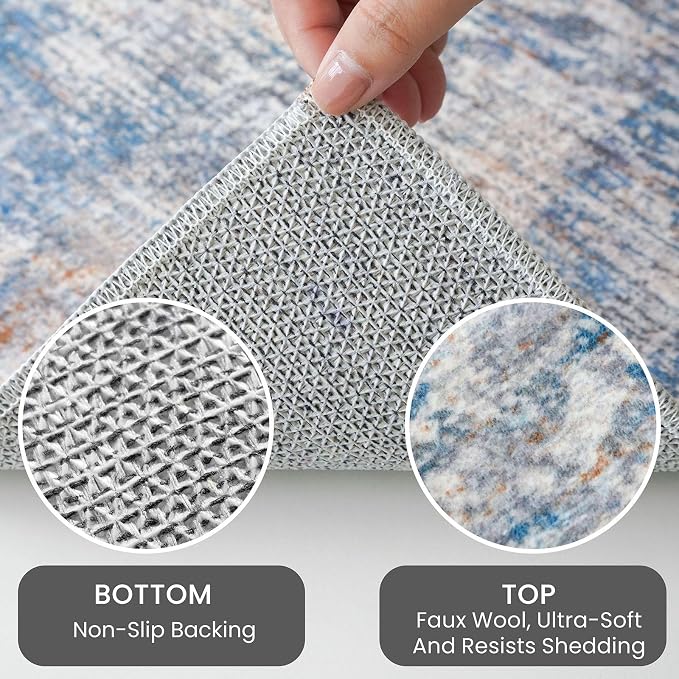 IOHOUZE Abstract Area Rugs 9x12 Ft Washable Large Rugs - Image 5