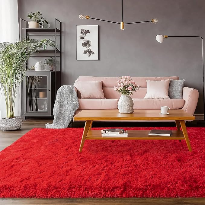Large Shag Rugs 6 x 9, Soft Fuzzy Plush Carpet - Image 6