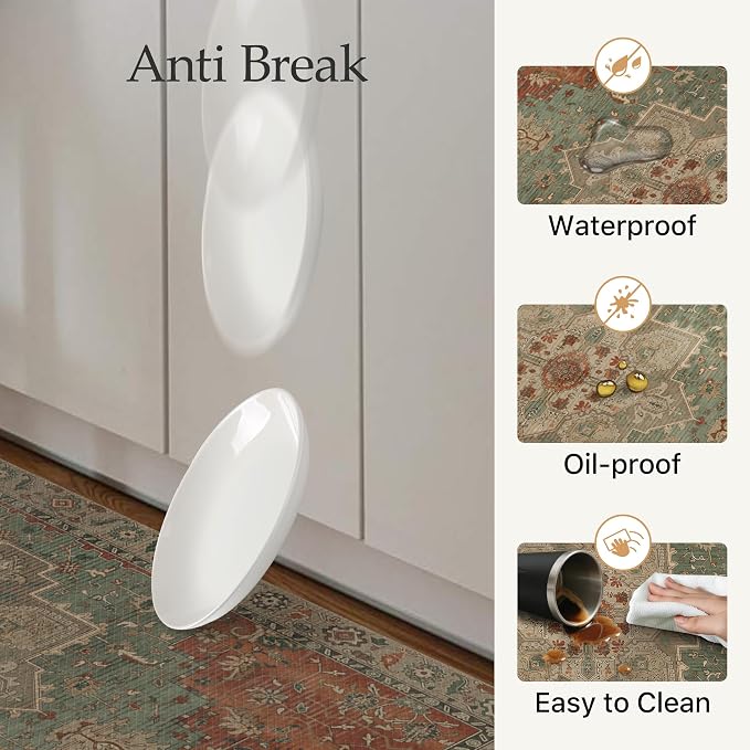 GENIMO Kitchen Mats for Floor 2PCs, Washable Anti Fatigue Mat for Cushioned - Image 5