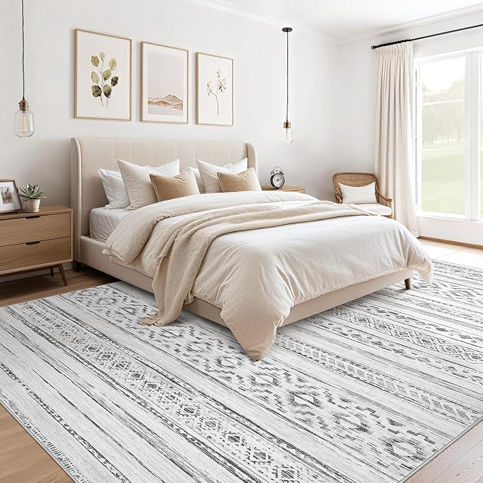 cotiled 8x10 Area Rugs Living Room Rug: Washable Boho Rugs - Image 2