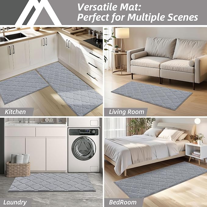 COSY HOMEER-Kitchen-Rugs-Non-Slip-Washable 24"x60" Absorbent Kitchen Runner Rug - Image 7