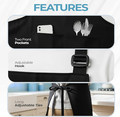 Utopia Kitchen 4 Pack Bib Apron Adjustable - Image 4
