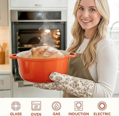 4.5 Quart Dutch Oven Pot with Lid, Non Stick Enameled Cast Iron Dutch Oven - Image 5