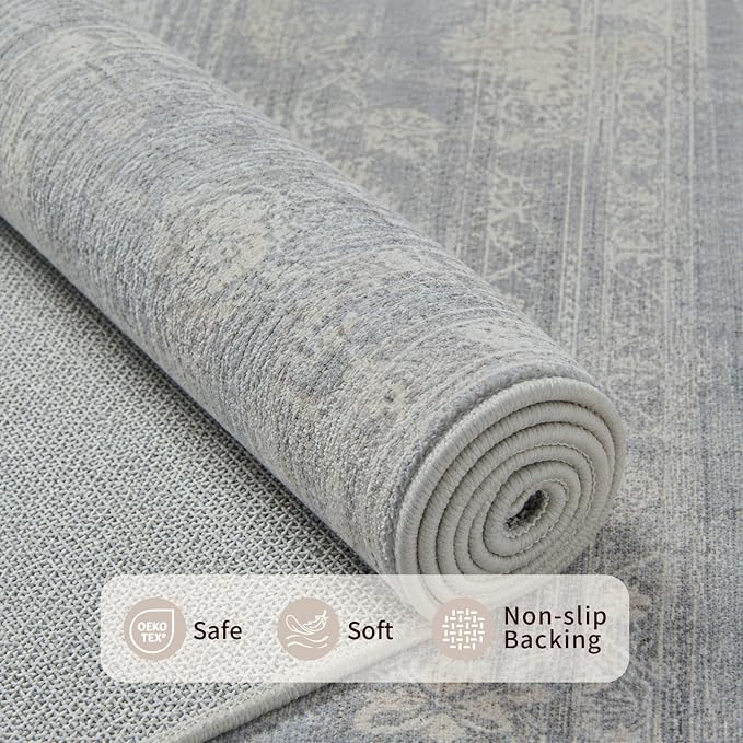 Rugxara 9x12 Area Rugs for Living Room Bedroom, Large Washable Rug, Non Slip & - Image 5