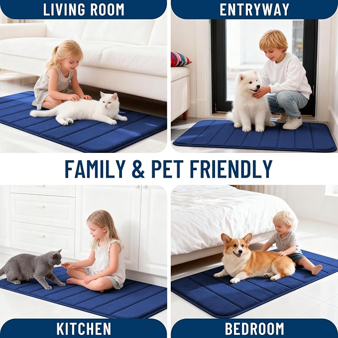 OLANLY Memory Foam Bath Mat 40x32, Super Soft Absorbent Bathroom Rugs, Quick Dry - Image 9