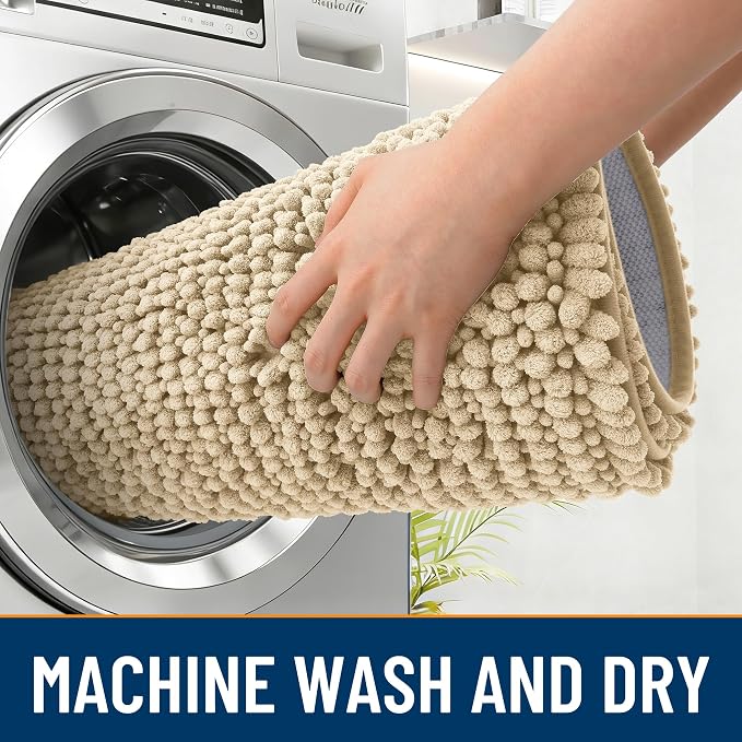 OLANLY Dog Door Mat for Muddy Paws 59x24, Ultra Absorbent Chenille Mud Doormat - Image 5