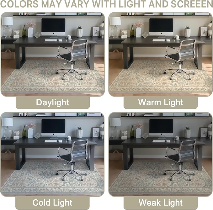 48"x72" Office Chair Mat for Hardwood Tile Floor, Under Desk Carpet Protector - Image 6