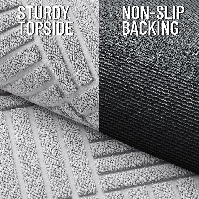 OLANLY Front Door Mat Outside Entrance 47x23, Heavy Duty Sturdy Natural Rubber - Image 3