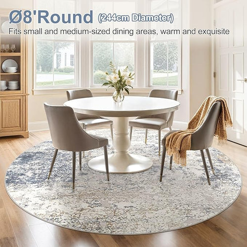 8ft Round Area Rug Living Room Rugs - Image 2