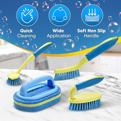 Scrub Brush Set for Bathroom Kitchen Bathtub Toilet Deep Cleaning Brush Tools - Image 8