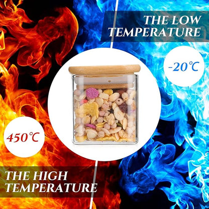 Nuenen Set of 24 Airtight Square Spice Containers 4 oz Glass Spice Jars - Image 4