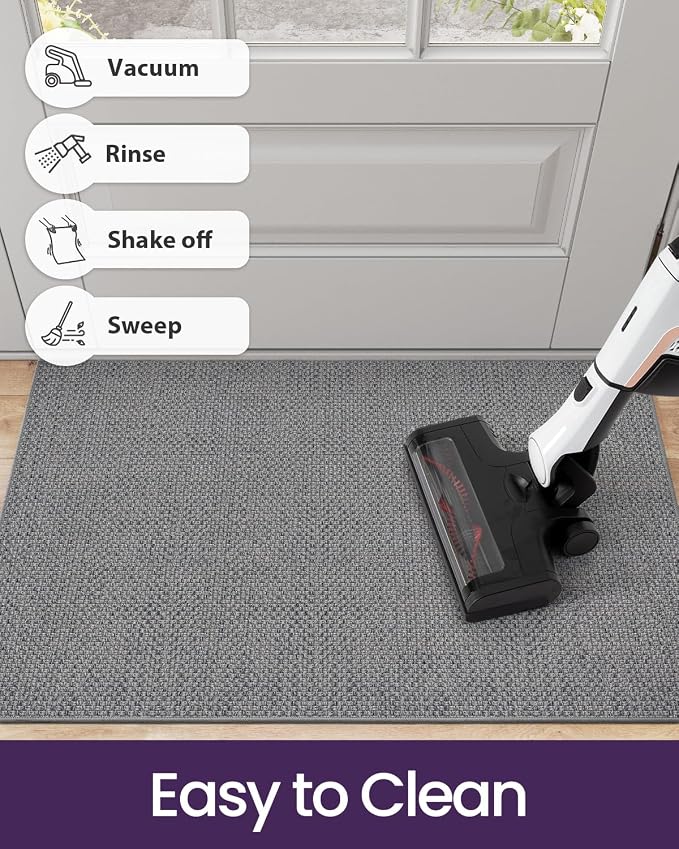 DEXI Ultra Thin Door Mat Indoor Entrance 48x72, Non Slip Rubber Backed Entryway - Image 7
