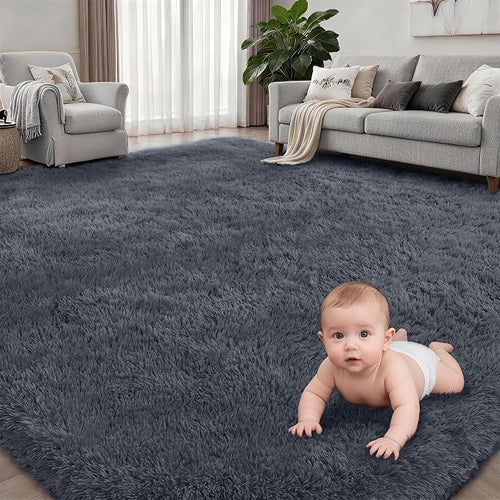 8x10 Area Rugs for Living Room Bedroom: Ultra Soft Fluffy Shag Rug Upgrade - Image 2