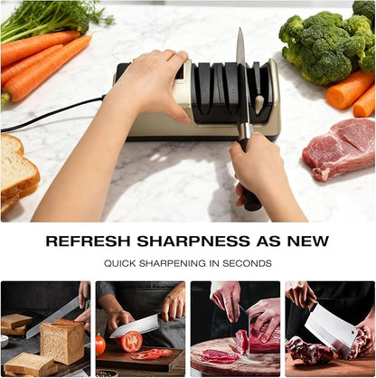 Light Blonde 5 in 1 Electric Knife Sharpener - Image 2