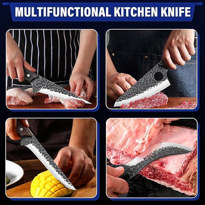 TAN REN 7PCS BBQ Knife Set, Professional Butcher Knives - Image 3