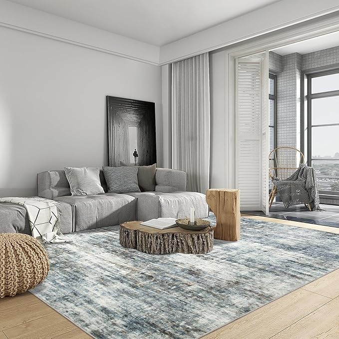 5x7 Area Rugs Washable Rug: Modern Abstract Living Room Rug Soft Anti-Skid Thin - Image 4