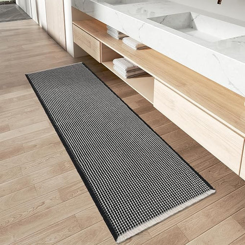 AMOAMI Upgraded Waffle Runner Rug Super Absorbent Non Slip Bath Mats by AMOAMI