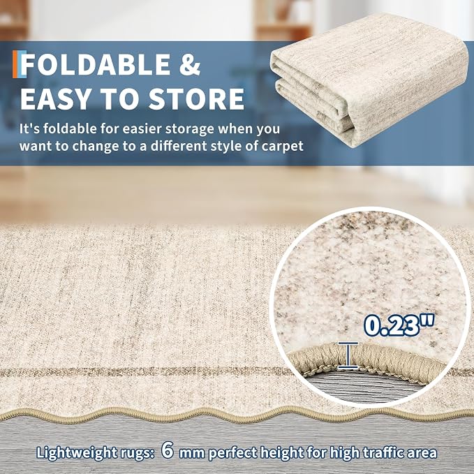 GarveeHome Scalloped Large Living Room Area Rug 6x9 - Image 8