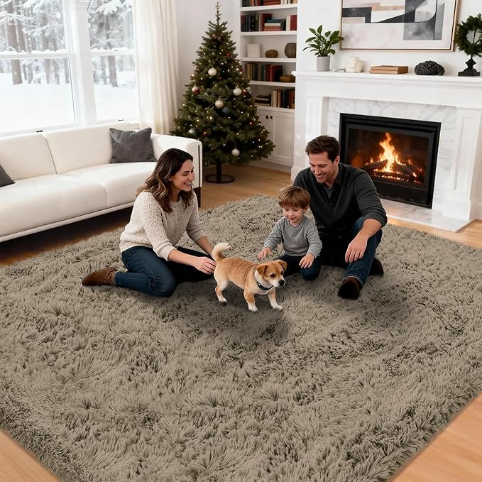 6x9 Area Rug for Living Room: Ultra Soft Fluffy Rug Modern Large Thicked Shag - Image 4