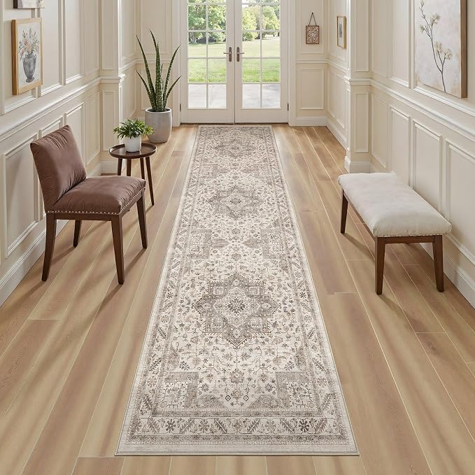 Vintage Hallway Runner Rug 2x8: Large Soft Washable Entryway - Image 5