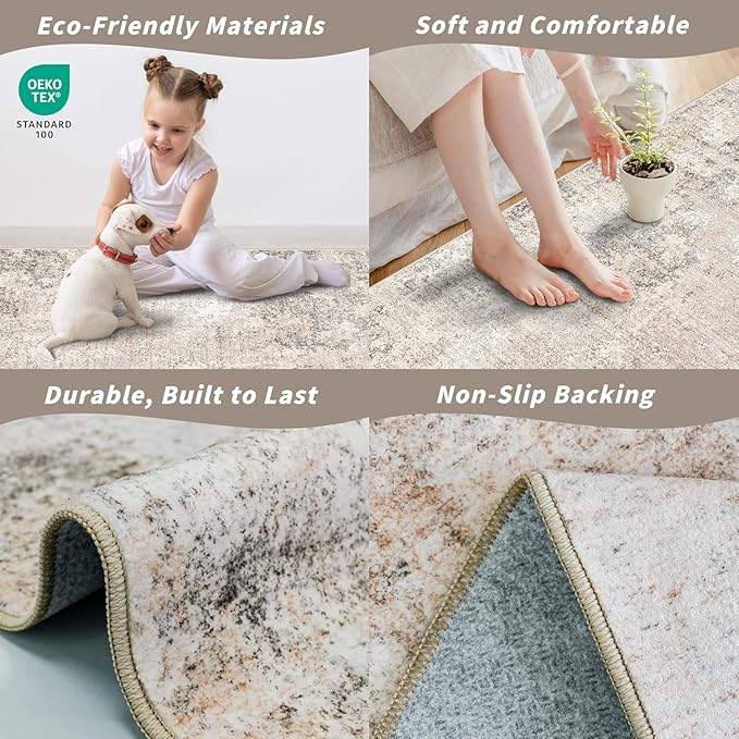3x5 Washable Entryway Rug – Non-Slip Rubber Backed Small Area Rug - Image 6