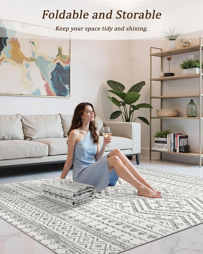 Miukiki 2x10 Runner Rug Moroccan Washable Hallway Runner Rug Non Slip Indoor - Image 8