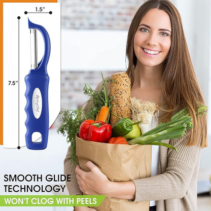 Spring Chef Premium Swivel Vegetable Peeler, Soft Grip Handle and Ultra Sharp - Image 3