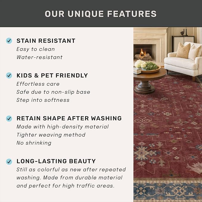 Hazo Haus Oriental 7x10 Large Area Rugs - Image 7