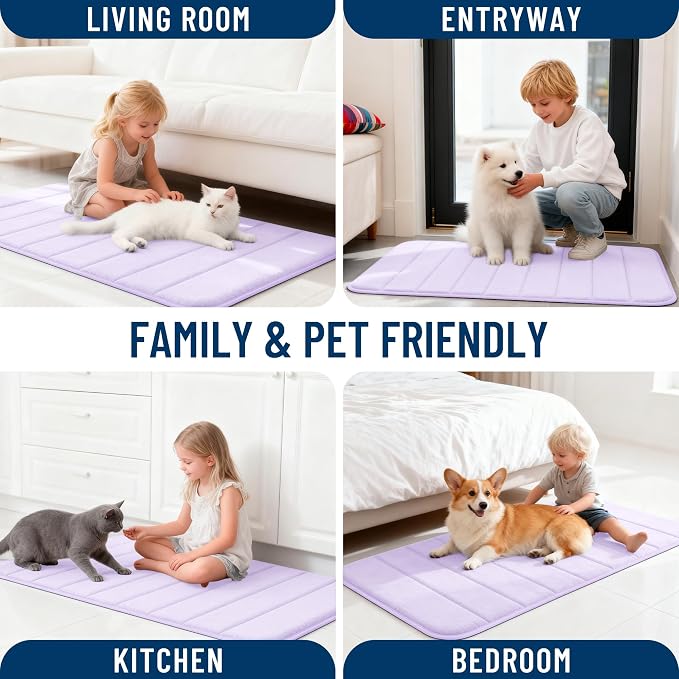 OLANLY Memory Foam Bath Mat 32x20, Super Soft Absorbent Bathroom Rugs, Quick Dry - Image 9