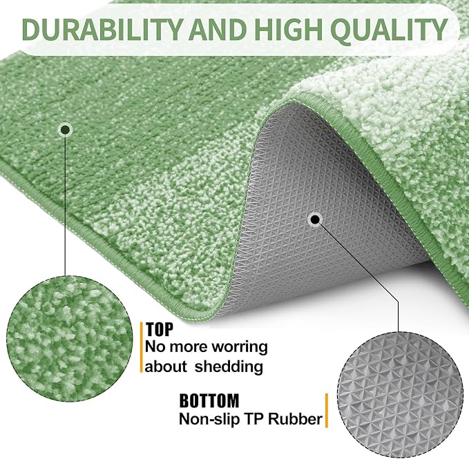 Kitinjoy Indoor Outdoor Door Mat, 44x32 Non-Slip Absorbent Dirt Trapper - Image 3