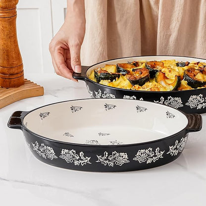 Wisenvoy Casserole Dish Baking Dish Ceramic Au Gratin Baking Dish Lasagna Pan - Image 3