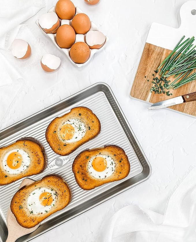 USA Pan Bakeware Nonstick Jelly Roll Baking Sheet Pan, Aluminized Steel - Image 4