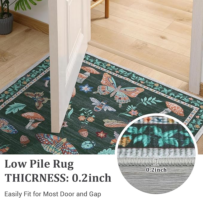 ROYHOME Mushroom Insect Rug 2x6 Runners - Image 6