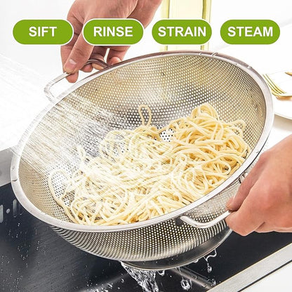 Gulex Stainless Steel Colander and Strainer Set， Strainer - Image 6