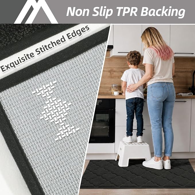 COSY HOMEER-Kitchen-Rugs 20"x48" Non-Slip Absorbent Soft Kitchen Runner Rug - Image 3