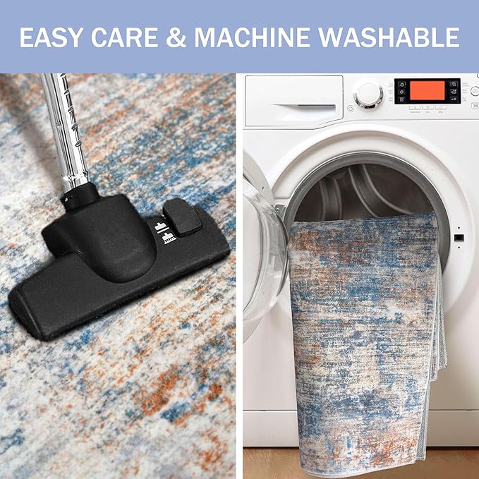 IOHOUZE Abstract Runner Rug 3x20 Ft Extra Long Washable Runners - Image 4