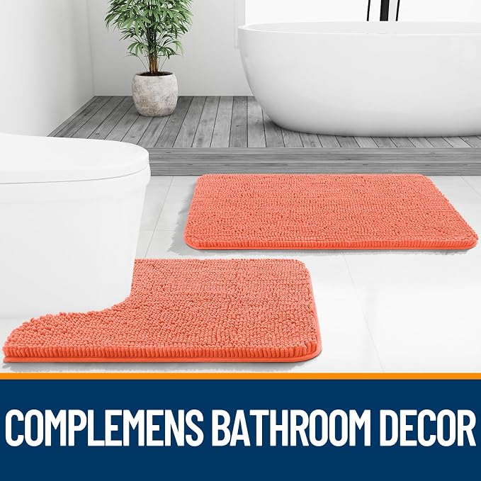 OLANLY Large Bathroom Rugs 40x32, Extra Soft Absorbent Chenille Bath Rugs - Image 7