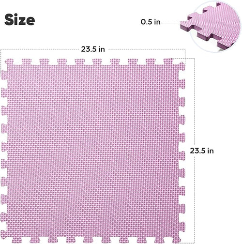24 Pack Home Gym Mat, Puzzle Exercise Mat, EVA Interlocking Foam Floor Tiles - Image 2