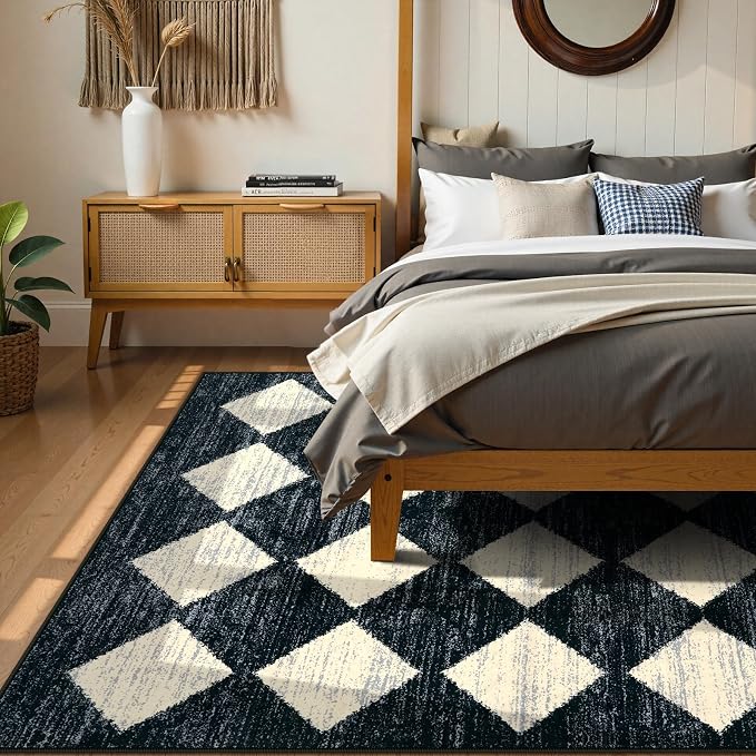 Lahome Machine Washable Area Rug 6x9, Soft Large Bedroom Rug Non Slip Living - Image 9