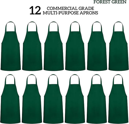 GREEN LIFESTYLE 12 Pack Professional Chef Apron – Grilling Aprons - Image 3