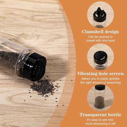 48 Pack Clear Plastic Spice Jars - Image 3