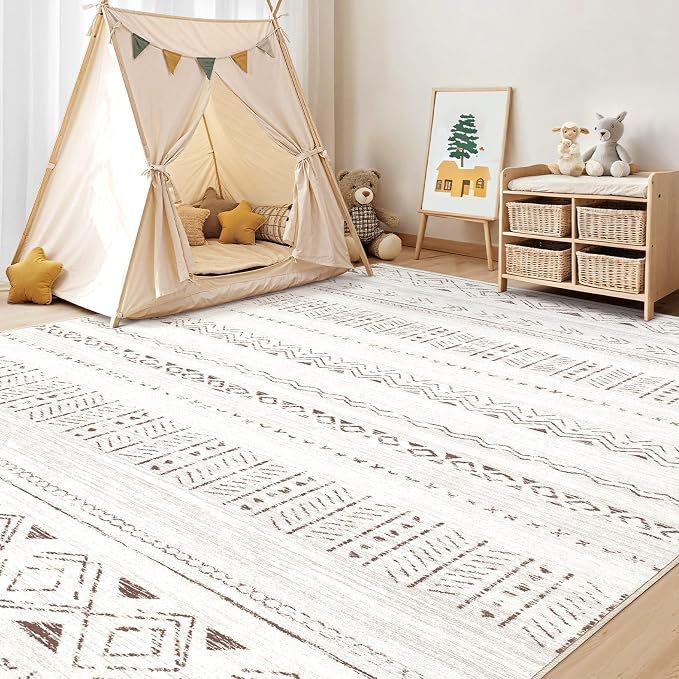 cotiled 5x8 Area Rugs Living Room Rug: Washable Boho Rugs - Image 7