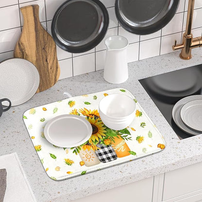 Giwawa Sunflower Vases Dish Drying Mat - Image 6