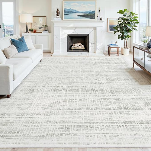 9x12 Area Rugs Washable Rug: Anti-Skid Abstract Modern Living Room Rug Soft by Crority