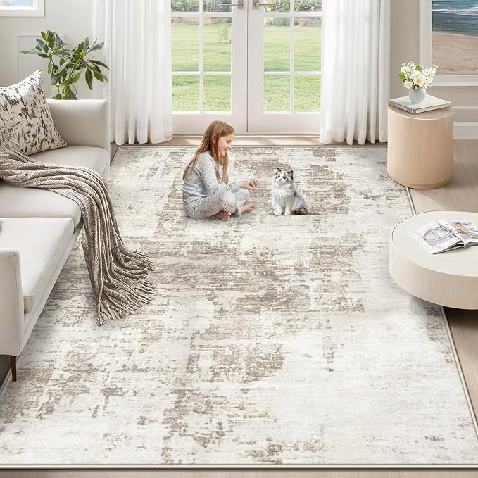 XLUEZ 5x7 Area Rugs for Living Room, Washable Modern Abstract Large Area Rug by XLUEZ