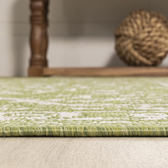 JONATHAN Y Boho Medallion Indoor Outdoor Area Rug 3X5 Green/Cream, Malta - Image 6