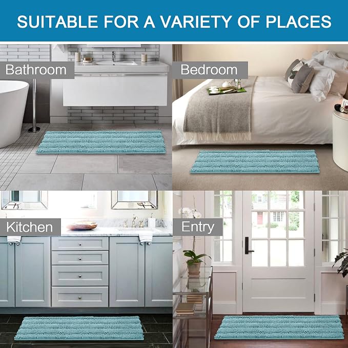 H.VERSAILTEX Bathroom Rugs Bath Mat Runner Rug Non Slip Kitchen Rug Extra Long - Image 6